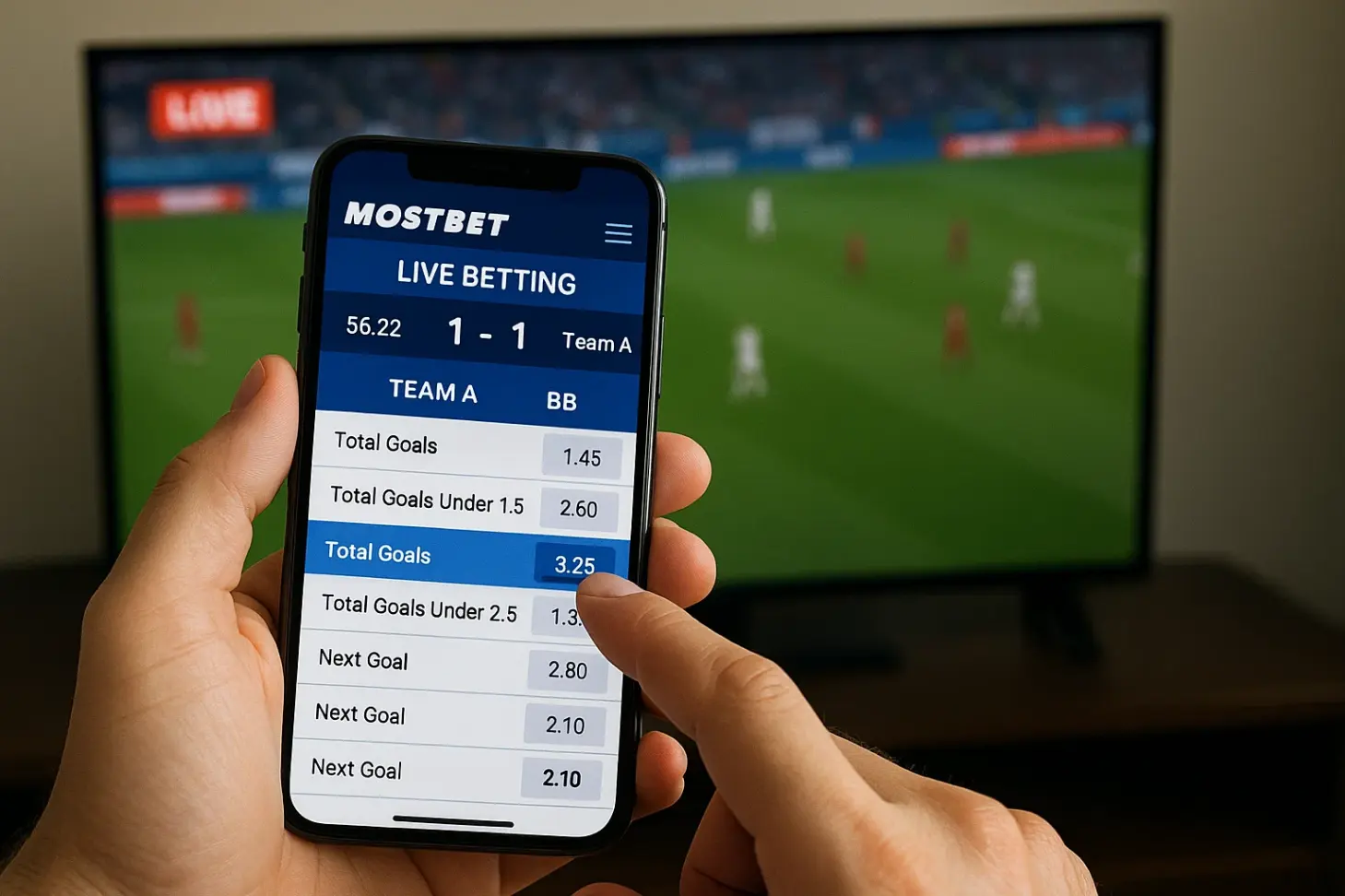 Vantagens competitivas dos mercados live da Mostbet