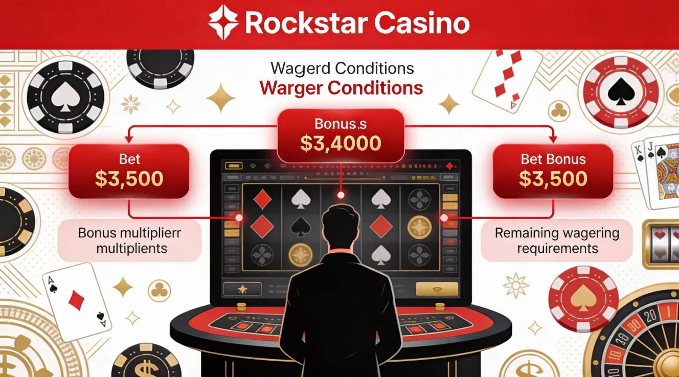 Como funcionam as condições de wager no Rockstar Casino: cálculo do bônus